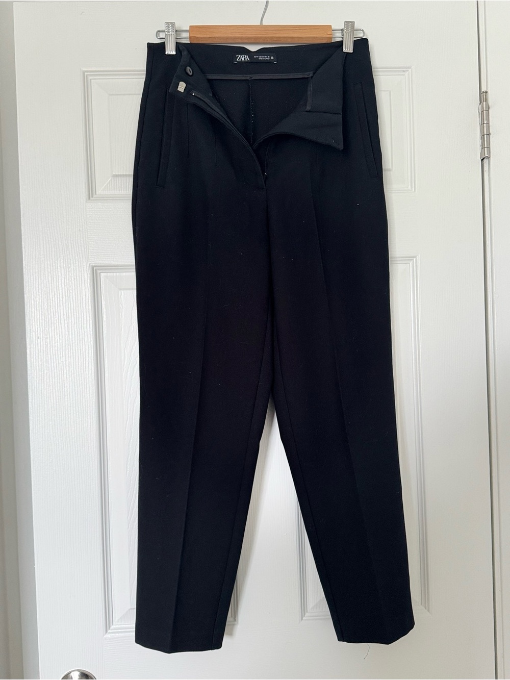 Zara Black Tailored High-Waist Trousers